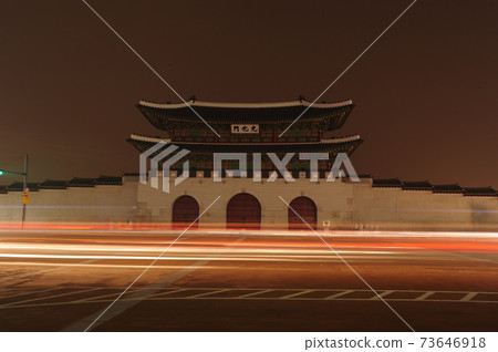 光化門廣場，夜景，李舜臣海軍上將，世宗大王 73646918