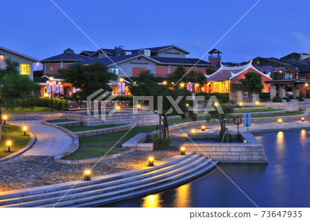 宜蘭傳藝中心夜景,建築,冬山河 73647935