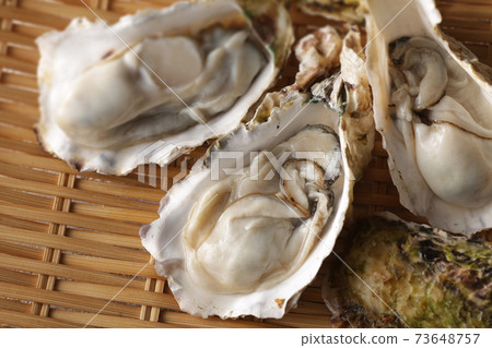 帶有冬季海味的牡蠣 帶有冬季海味的牡蠣 73648757