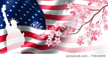 American flag Statue of Liberty background American flag Statue of Liberty background 73648999