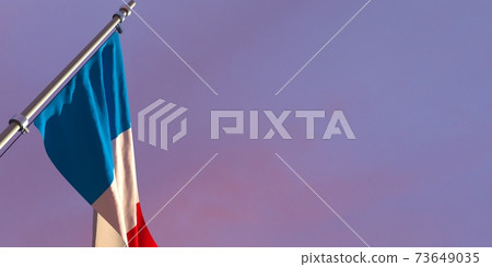 3d rendering of the national flag of the France 73649035