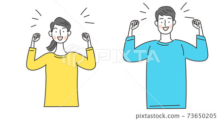 膽量構成男性和女性 膽量構成男性和女性 73650205