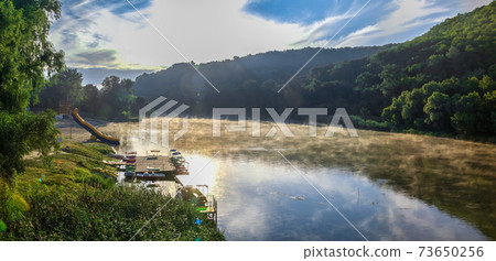 Seversky Donets River near the Svyatogorsk lavra in Ukraine Seversky Donets River near the Svyatogorsk lavra in Ukraine 73650256