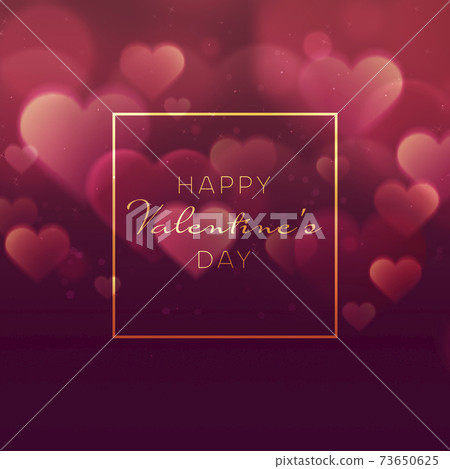 Fantastic heart background material Valentine [square] 73650625