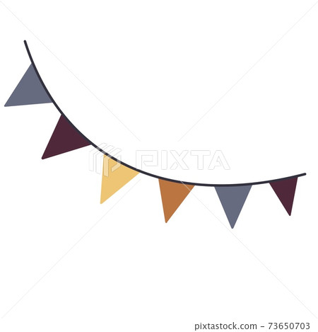 Rainbow colorful triangle pattern flags for Carnival, festival, new year and birthday party invitations greeting card Rainbow colorful triangle pattern flags for Carnival, festival, new year and birthday party invitations greeting card 73650703