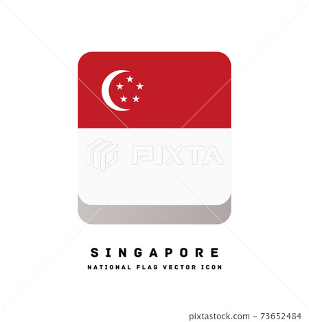 Square icon-style flag [Singapore] 73652484