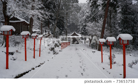 Snowy day Yoshi Taisha Shrine Hakusangu Snowy day Yoshi Taisha Shrine Hakusangu 73653758
