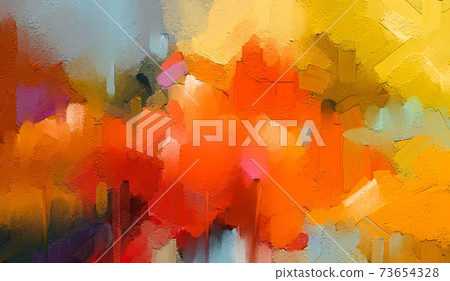 Abstract Colorful Oil Painting On Canvas Oil Paint Texture With