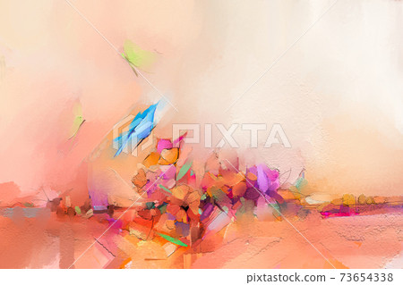 Abstract colorful oil, acrylic painting of... - Stock Illustration  [73654338] - PIXTA