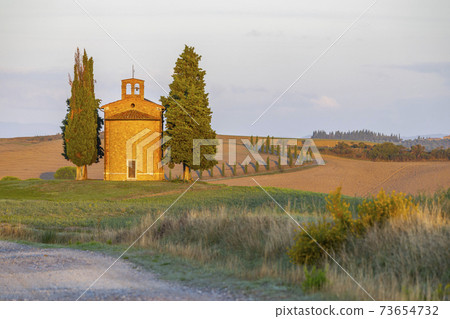 Chapel of the Madonna di Vitaleta, San Quirico d Orcia, Tuscany, Italy Chapel of the Madonna di Vitaleta, San Quirico d Orcia, Tuscany, Italy 73654732