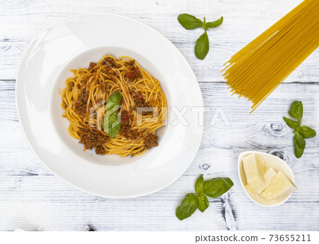 still life with spaghetti bolognese still life with spaghetti bolognese 73655211
