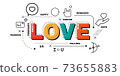 Design Concept Of Word LOVE Website Banner. 73655883