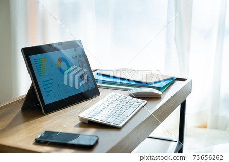 Telework PC desk low table working from home 73656262