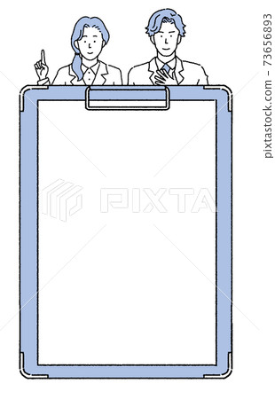 Simple touch chart, clipboard and doctor's illustration 73656893