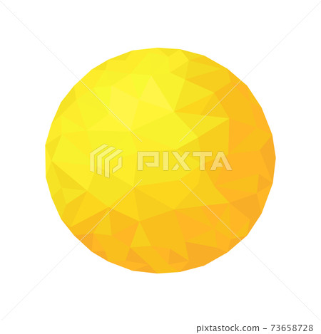 Polygonal sun. Gold sphere particle. Polygonal sun. Gold sphere particle. 73658728