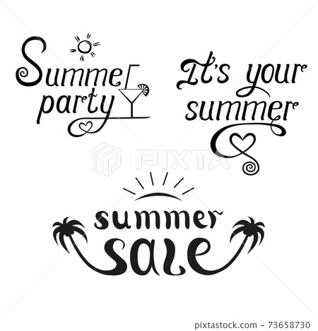 Summer vector lettering set. Summer vector lettering set. 73658730