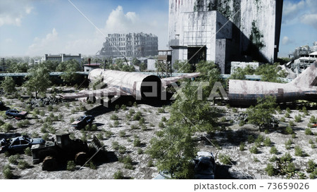 Apocalipse view. Armageddon view. concept. 3d rendering. 73659026