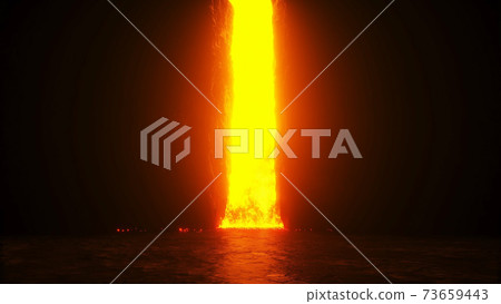 Hell gates. hell fire. Devil portal. Sinner. Religious concept. 3d rendering. 73659443