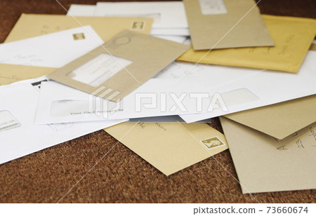Pile Of Mail On Doormat Pile Of Mail On Doormat 73660674