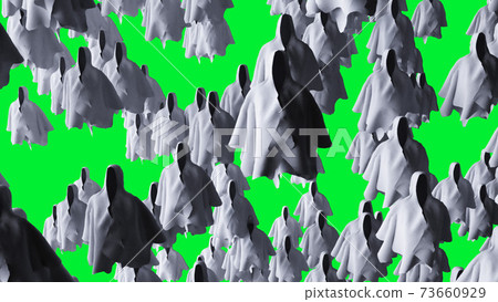 Scary fear ghost animation . 3d realistic render. 73660929