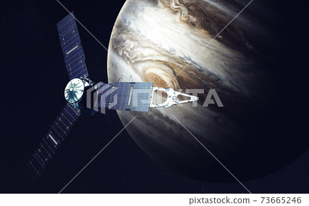 Juno spacecraft and Jupiter. Elements of this image furnished by NASA Juno spacecraft and Jupiter. Elements of this image furnished by NASA 73665246