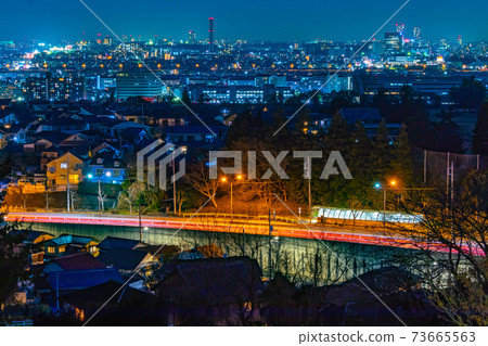 櫻井岡大都會公園「夕之之丘」的夜景 73665563