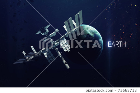 Earth - High resolution beautiful art presents planet of the solar system. This image elements furnished by NASA 73665718