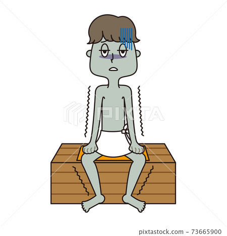 A young man who got sick in the sauna A young man who got sick in the sauna 73665900