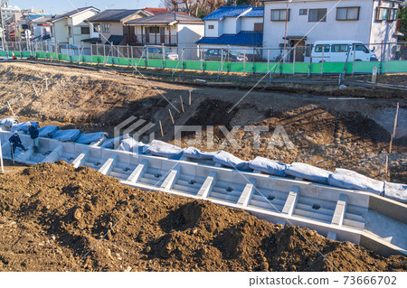 Revetment of the river 73666702