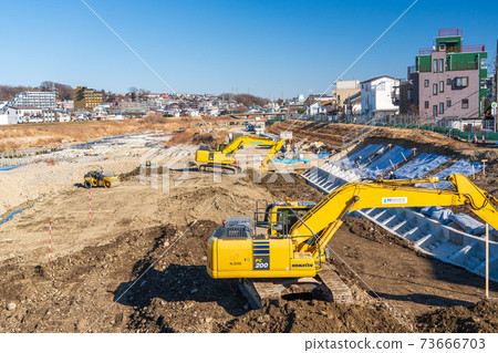 Revetment of the river 73666703