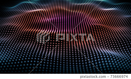 Abstract image CG image of wavy dots Abstract image CG image of wavy dots 73666974