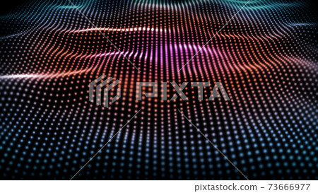 Abstract image CG image of wavy dots Abstract image CG image of wavy dots 73666977