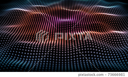 Abstract image CG image of wavy dots Abstract image CG image of wavy dots 73666981