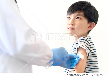 Vaccinated boy Vaccinated boy 73667599