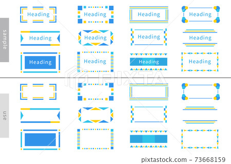 Title Heading Title Name Scandinavian Decorative Frame Banner Frame AI eps png Vector Material 73668159