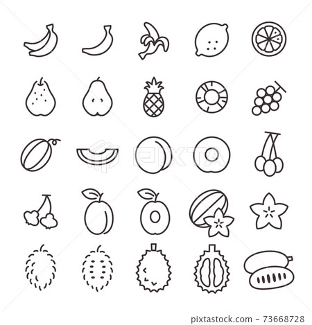25 Icon set No.32 (fruit) 25 Icon set No.32 (fruit) 73668728