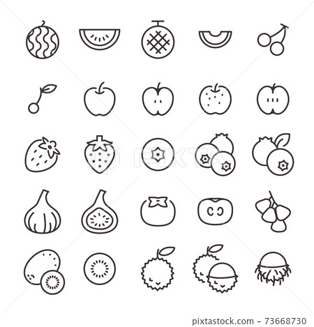 25 Icon Set No.31 (Fruit) 73668730