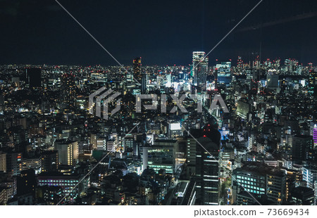 Night view overlooking from Ebisu Night view overlooking from Ebisu 73669434