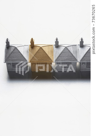 Houses in a row figuerines 73670265