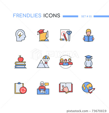 School and education - modern line design style icons set 73670819