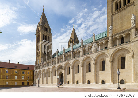 Cathedral in Pecs, Baranya County, Hungary 73672368