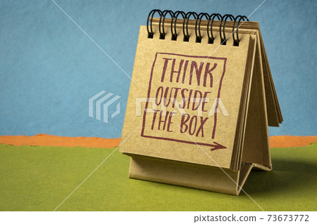 think outside the box - inspirational concept 73673772