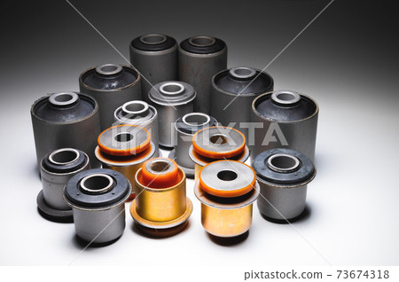 A complete set of suspension bushings for an SUV car. Car chassis spare parts. 73674318