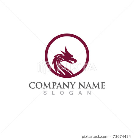 Dragon vector icon illustration Dragon vector icon illustration 73674454