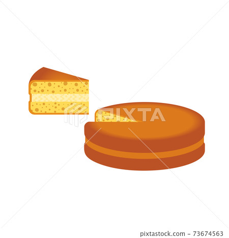 Homemade Cream Pie Slice flat color vector icon Homemade Cream Pie Slice flat color vector icon 73674563
