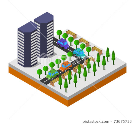 isometric skyscraper 73675733