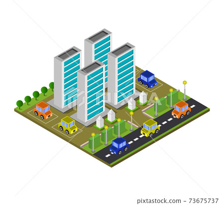 isometric skyscraper 73675737