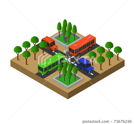 isometric road junction isometric road junction 73676286