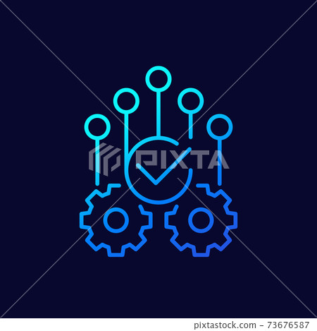 automation or optimization icon, linear vector automation or optimization icon, linear vector 73676587