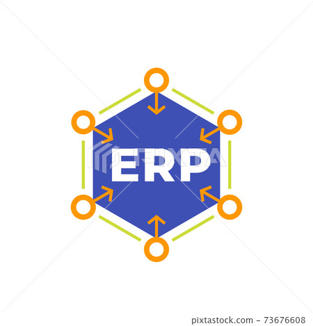 erp software vector icon for web - Stock Illustration [73676608] - PIXTA